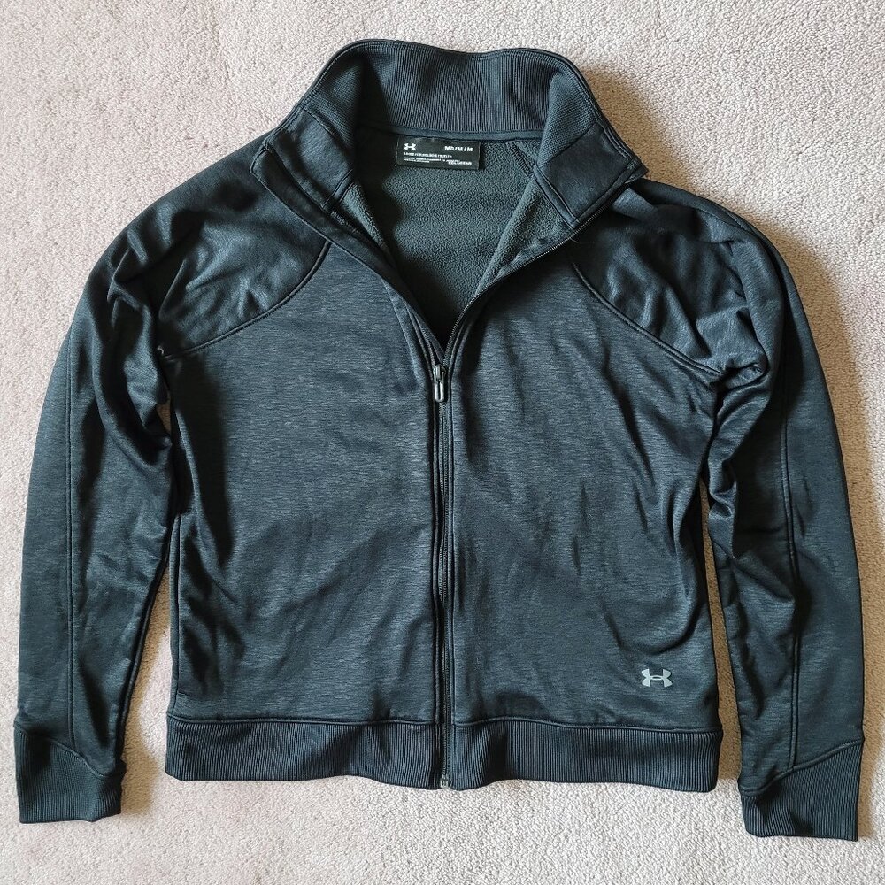 Under Armour ColdGear Women's Synthetic Fleece Full Zip Jacket Black Size Medium